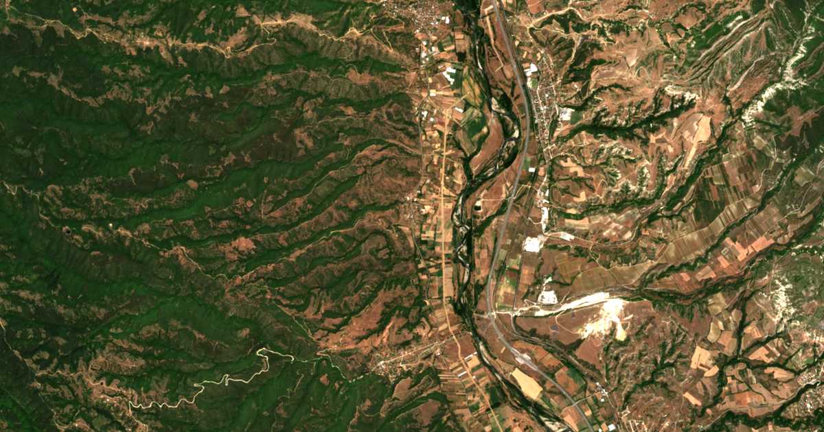 Сателитна карта на Горна Крушица