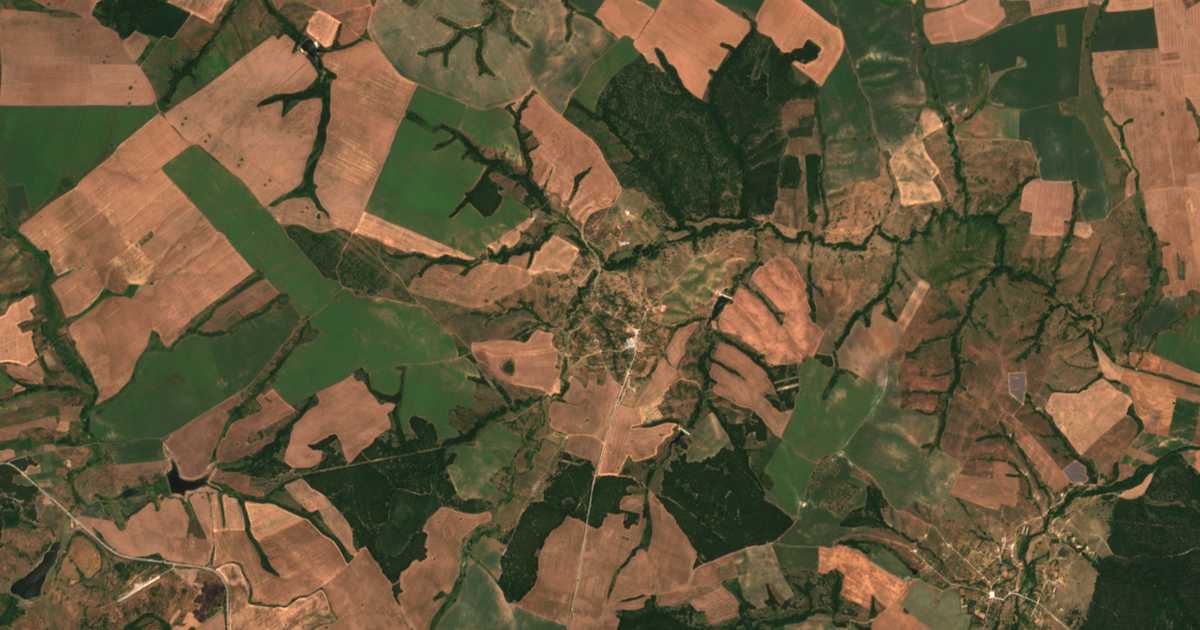 Сателитна карта на Каменна река
