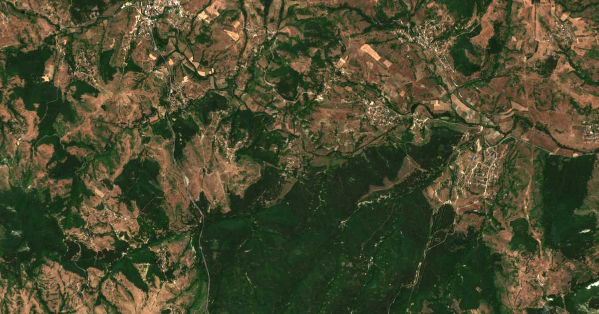 Сателитна карта на Бърза река