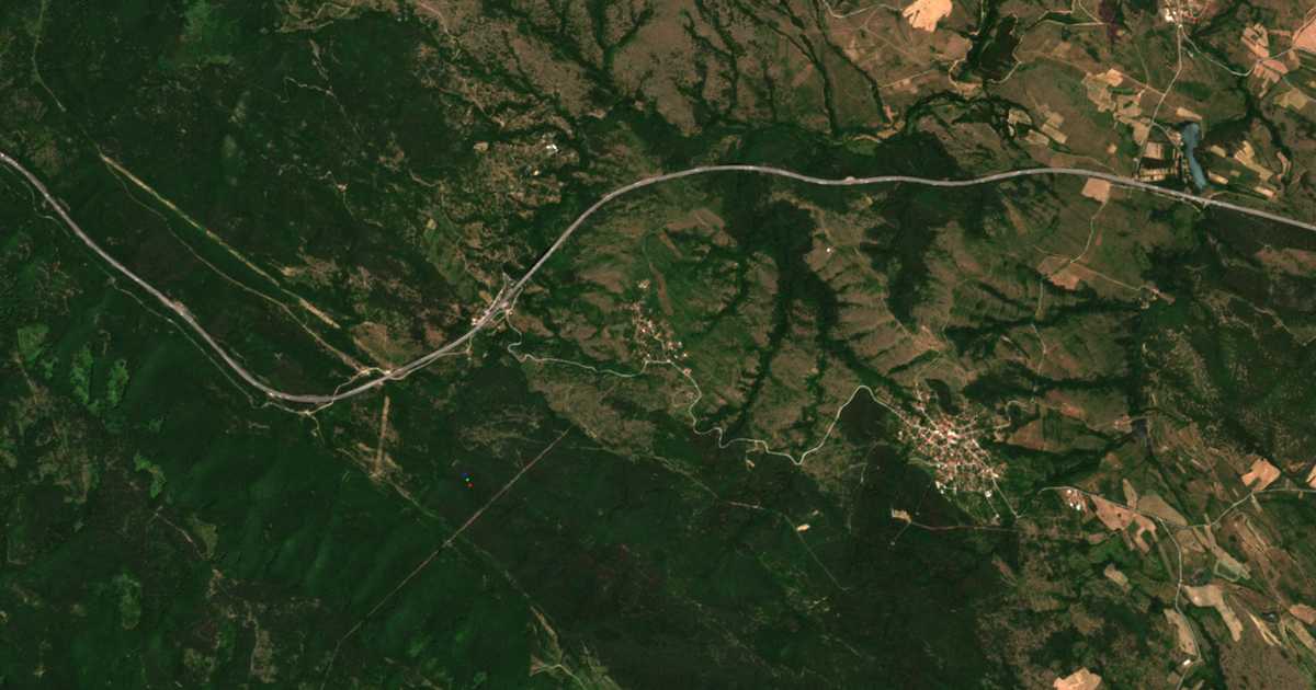 Сателитна карта на Горно Вършило