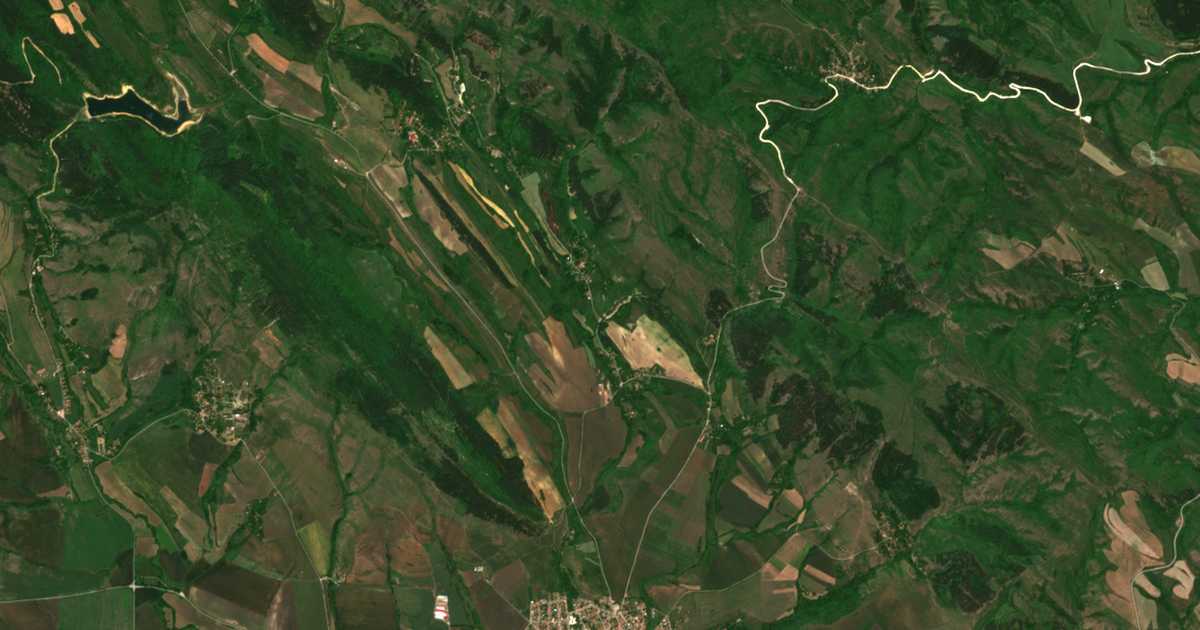 Сателитна карта на Долни Романци