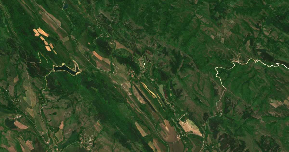Сателитна карта на Горни Романци