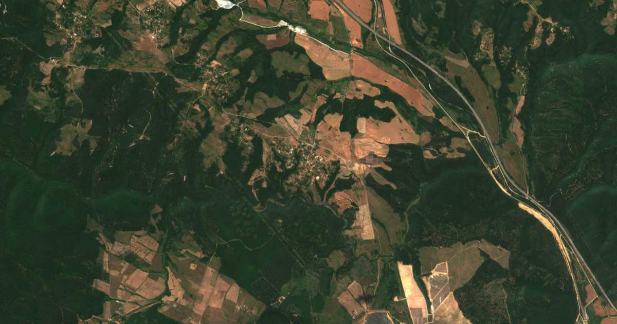 Сателитна карта на Пауново